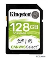 microSDXC Kingston Canvas Select 10 UHS-I U1 128GB + SD adapter (SDCS/128GB)