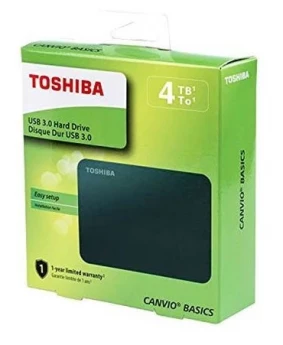 Внешний вид: Toshiba Canvio Basics 4TB (HDTB440EK3CA) External HDD Toshiba Canvio Basics 4TB (HDTB440EK3CA) External HDD