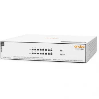 Внешний вид: HPE Aruba Instant On 1430 8G Class4 PoE 64W Switch (R8R46A) HPE Aruba Instant On 1430 8G Class4 PoE 64W Switch (R8R46A)
