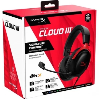 Внешний вид: HyperX Cloud III Black-Red (727A9AA) Gaming Headset HyperX Cloud III Black-Red (727A9AA) Gaming Headset