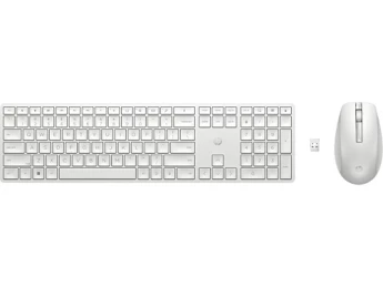 Внешний вид: HP 650 White (4R016AA) Wireless Keyboard and mouse Combo HP 650 White (4R016AA) Wireless Keyboard and mouse Combo