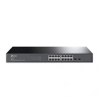 Внешний вид: TP-Link TL-SG2218 JetStream 16-Port Gigabit Smart Switch with 2 SFP Slots TP-Link TL-SG2218 JetStream 16-Port Gigabit Smart Switch with 2 SFP Slots
