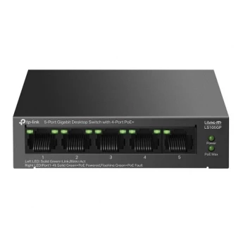 Внешний вид: TP-Link LS105GP 5-Port Gigabit PoE+ Switch TP-Link LS105GP 5-Port Gigabit PoE+ Switch