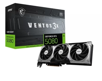 Внешний вид: MSI GeForce RTX™ 5080 Ventus 3X OC 16GB 256bit MSI GeForce RTX™ 5080 Ventus 3X OC 16GB 256bit