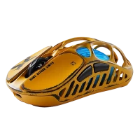 GravaStar Mercury X Battle Worn-Yellow 8K Wireless Gaming Mouse
