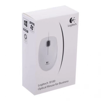 Внешний вид: Logitech Business B100 (910-003360) White USB Mouse Logitech Business B100 (910-003360) White USB Mouse