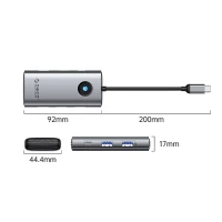 Orico PW11-6PCR-GY-EP 6-in-1 USB-C Hub