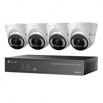 Внешний вид: Vigi NK4P-T4425-2T 4MP Full-Color Turret IPC & 4 Channel PoE+ NVR KIT Vigi NK4P-T4425-2T 4MP Full-Color Turret IPC & 4 Channel PoE+ NVR KIT