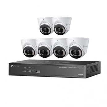 Внешний вид: Vigi NK8MP-T6425-2T 4MP Full-Color Turret IPC & 8 Channel PoE+ NVR KIT Vigi NK8MP-T6425-2T 4MP Full-Color Turret IPC & 8 Channel PoE+ NVR KIT
