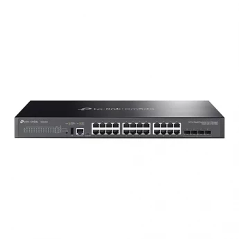 Внешний вид: Omada SG5428X 24-Port Gigabit Stackable Lite L3 Managed Switch with 4× 10G Slots Omada SG5428X 24-Port Gigabit Stackable Lite L3 Managed Switch with 4× 10G Slots