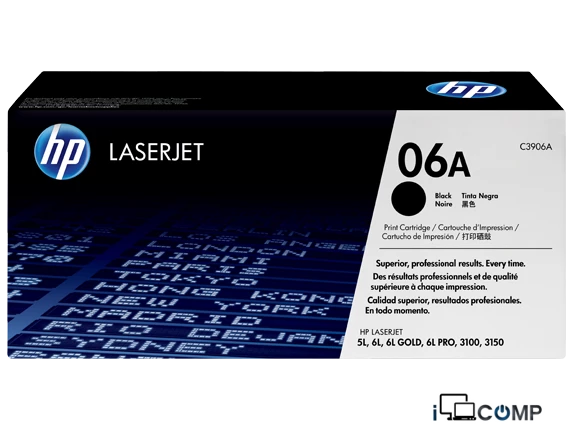 HP 06A (C3906A) Qara kartric