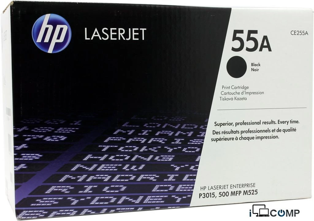 HP 55A (CE255A) Qara kartric