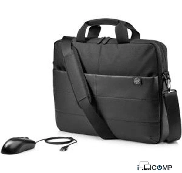 HP Classic Briefcase 15.6 (1FK06AA) noutbuk cantasi ve maus