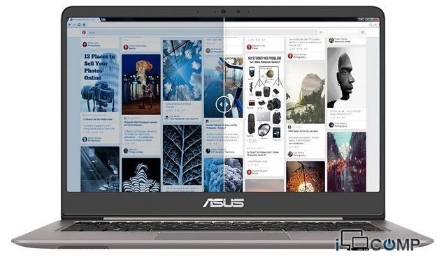 Noutbuk Asus Zenbook UX410UA-AS74 (90NB0DL3-M09090) (i7 8550U | 8GB  | 1 TB HDD | 128 GB SSD  | 14' FULL HD  | Intel HD)