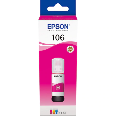 Epson 106 EcoTank Magenta Ink Bottle (C13T00R340)