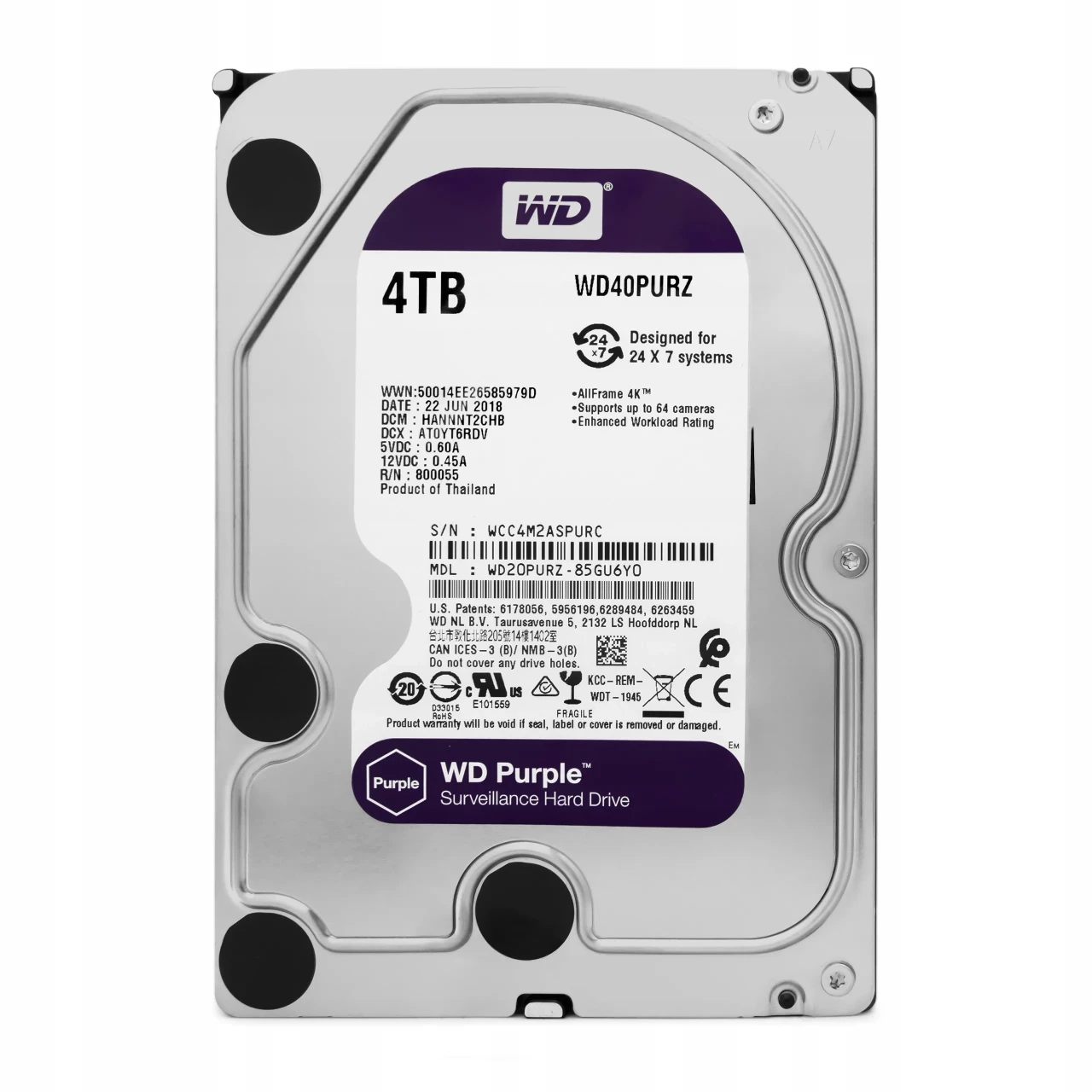 HDD WD Purple 4TB 5400rpm 3.5&quot;