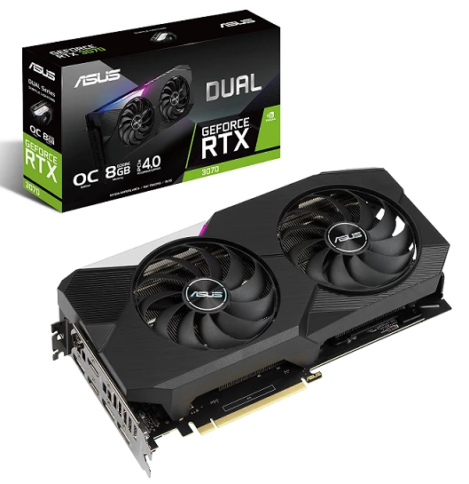 Asus Dual GeForce RTX™ 3070 (90YV0FQ0-M0NA00) (8 GB | 256 bit)