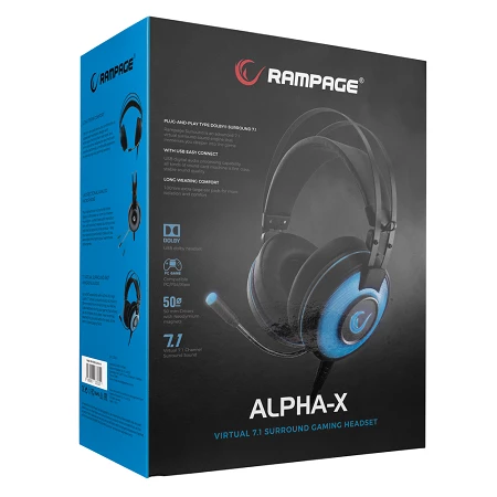 Rampage SN-RW66 Alpha-X Blue Gaming Headset