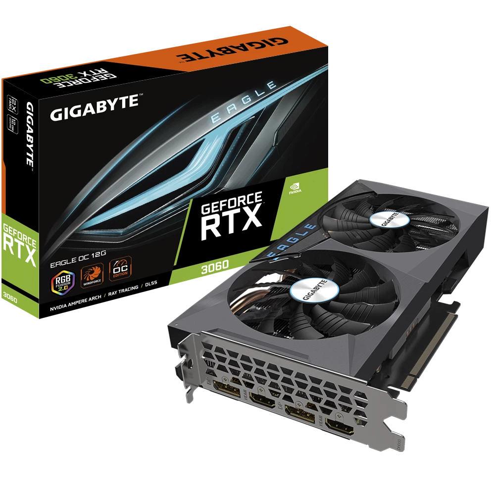 Gigabyte GeForce RTX™ 3060 Eagle OC (GV-N3060EAGLE OC-12GD) (12GB | 192bit)