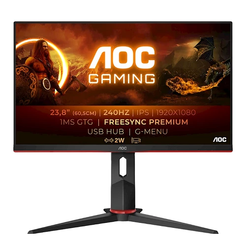 AOC (24G2ZU/BK) 23.8-inch 240Hz FHD IPS Gaming Monitor