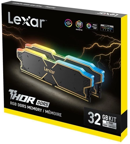 DDR5 Lexar Thor 32GB 6000 MHz RGB Fusion 2.0 (LD5U16G60C38BG-RGD) Kit