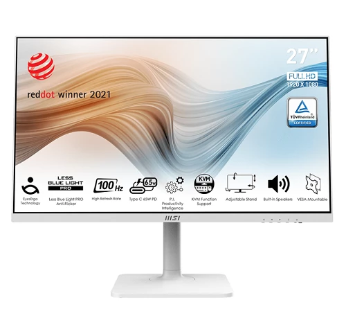 MSI Modern MD272XPW 27-inch FHD 100 Hz White Gaming Monitor