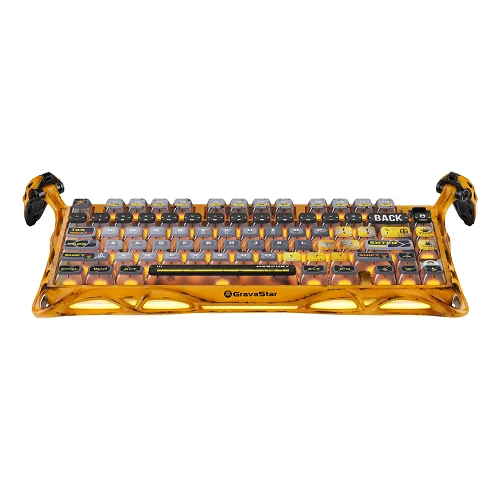 GravaStar Mercury K1 Pro Battle Worn Yellow Wireless Mechanical Gaming Keyboard