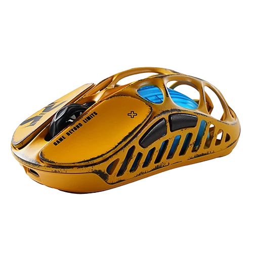 GravaStar Mercury X Battle Worn-Yellow 8K Wireless Gaming Mouse