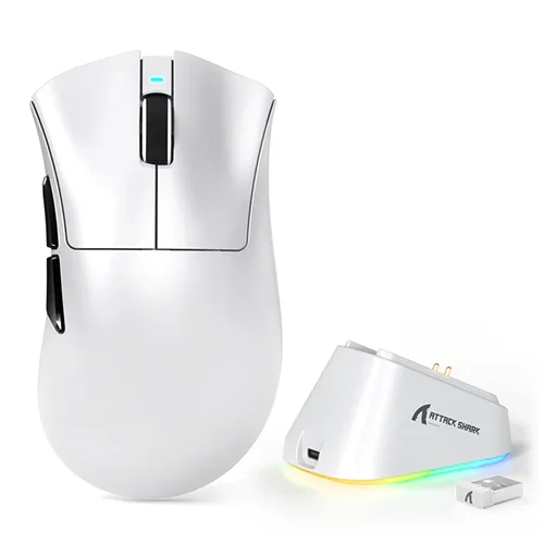 Attack Shark V3PRO UltraLight White Wireless Gaming Mouse