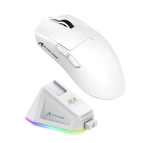 Attack Shark X11 Lightweight White Wireless Gaming Mouse