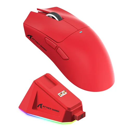 Attack Shark X11 Lightweight Red Wireless Gaming Mouse