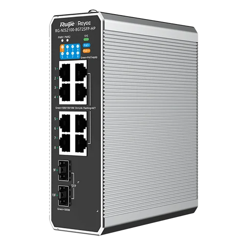 Reyee RG-NIS2100-8GT2SFP-HP Industrial Cloud Managed Switch