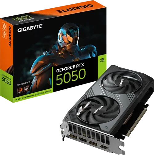 Gigabyte GeForce RTX&trade; 5050 Windforce OC 8GB 128bit (GV-N5050WF2OC-8GD)