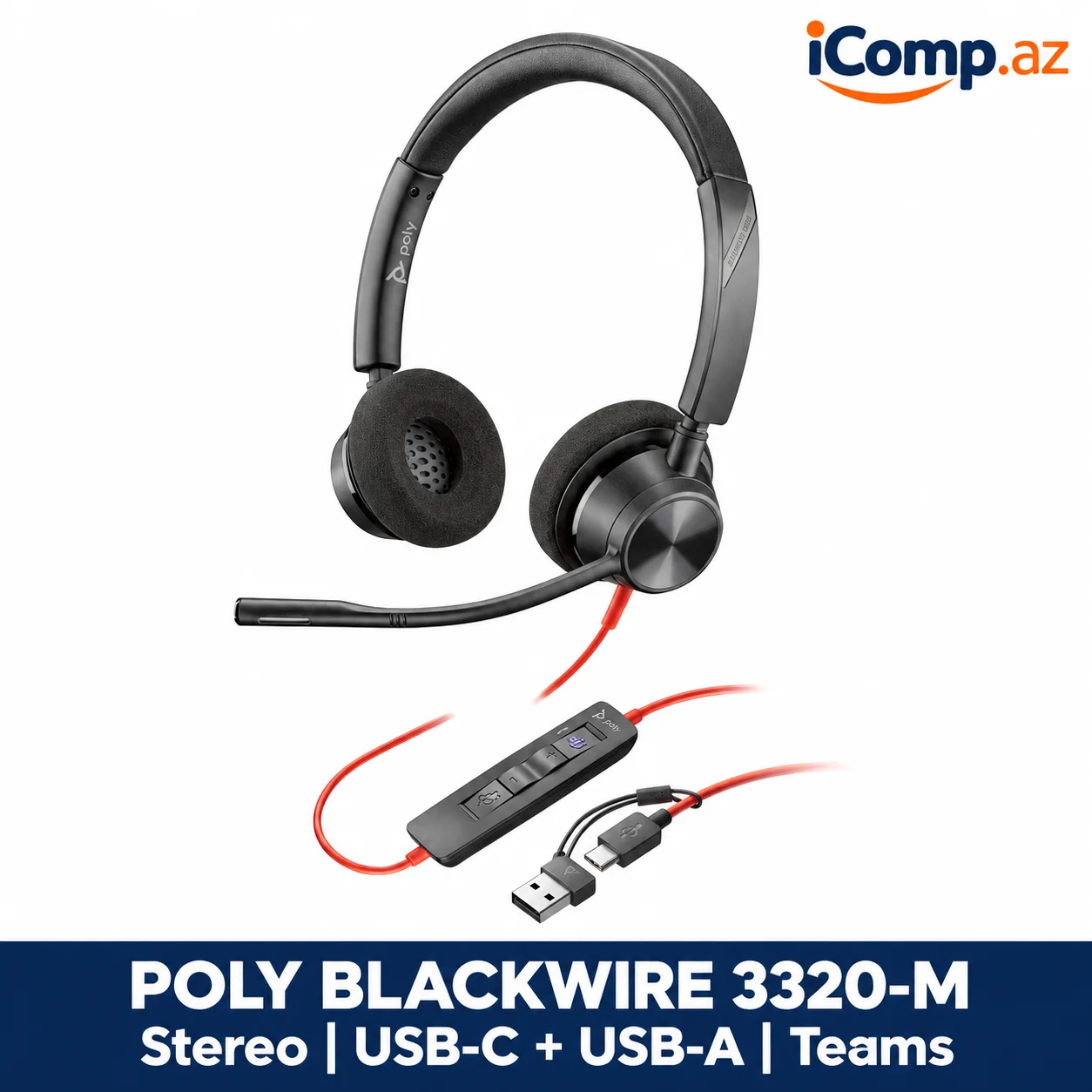 Poly Blackwire 3320-M (8X220AA) USB-C Stereo Qulaqliq