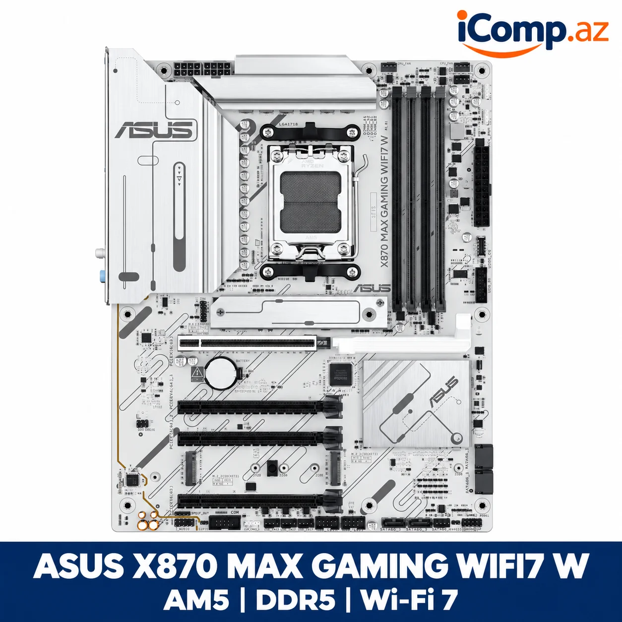 ASUS X870 MAX GAMING WIFI7 W (90MB1LZ0-MVAAY0) Ana Plata