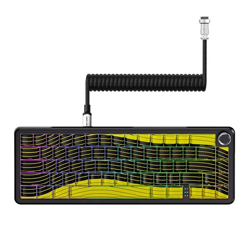 Attack Shark X65 Pro HE Black Yellow-Contour Line Gaming Keyboard