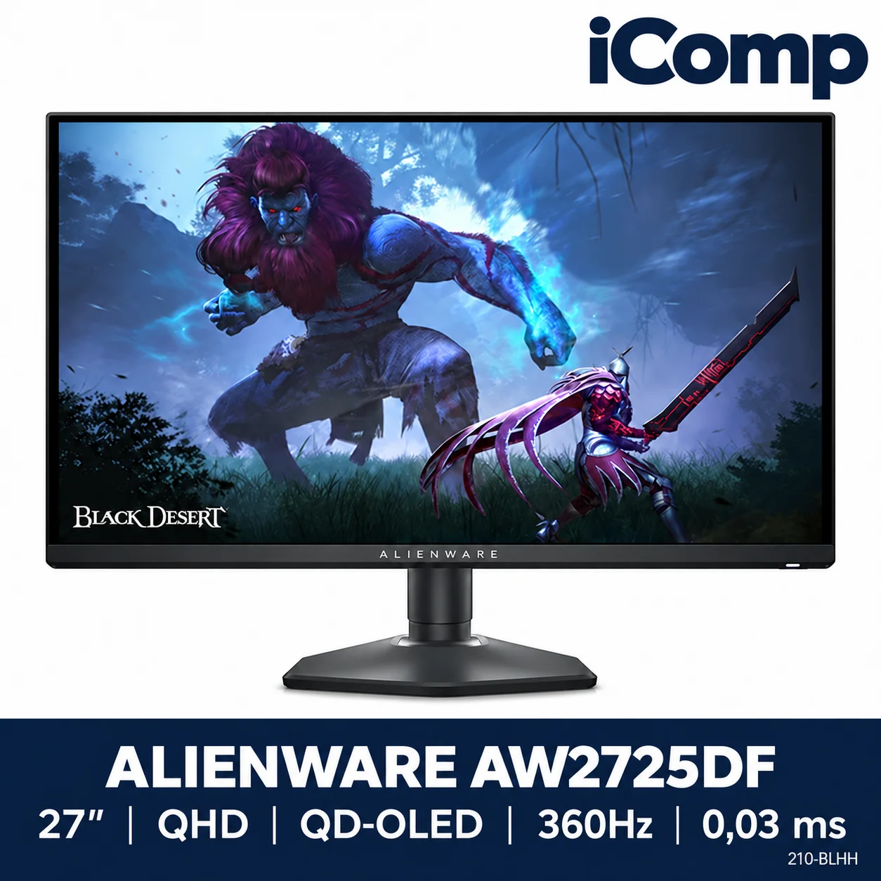 Dell Alienware AW2725DF 27-inch QHD QD-OLED 360Hz Gaming Monitor (210-BLHH)