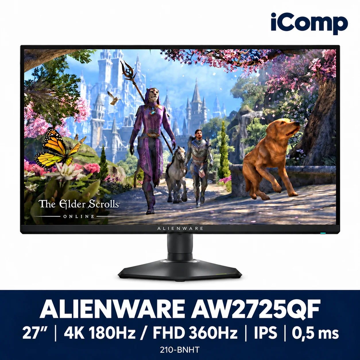 Dell Alienware AW2725QF 27-inch 4K UHD/FHD IPS 180Hz / 360Hz OC Gaming Monitor (210-BNHT)