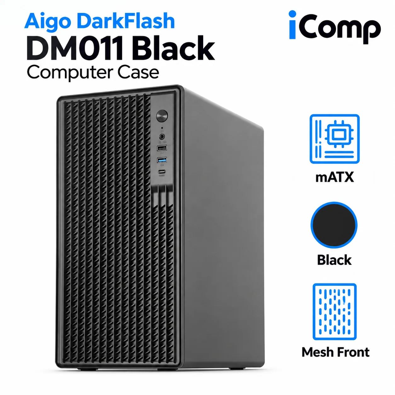 Aigo DarkFlash DM011 Black mATX Case