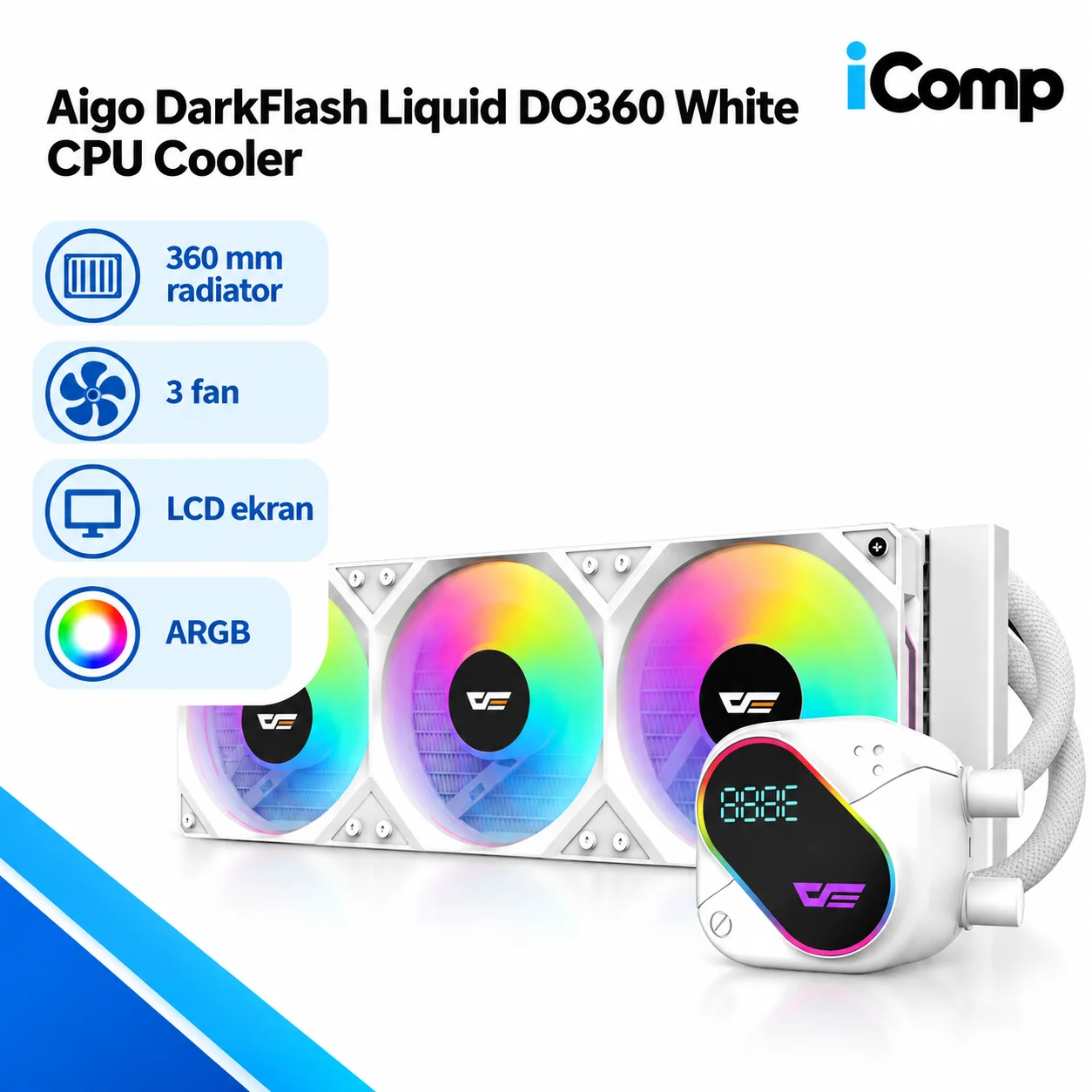 Aigo DarkFlash Liquid DO360 White CPU Cooler