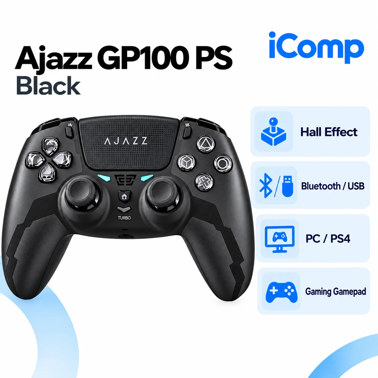 Ajazz GP100 PS Black Gaming Gamepad