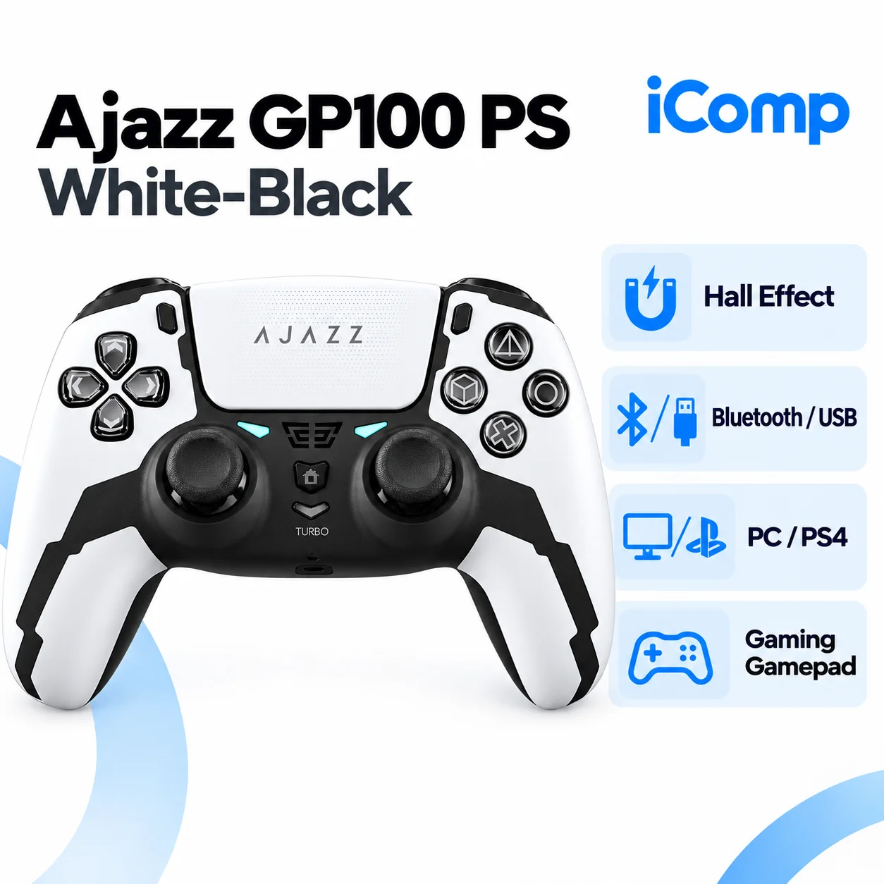 Ajazz GP100 PS White-Black Gaming Gamepad