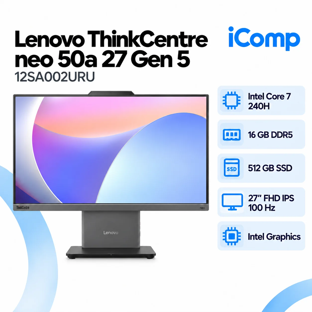 Lenovo ThinkCentre neo 50a 27 Gen 5 (12SA002URU) AiO PC