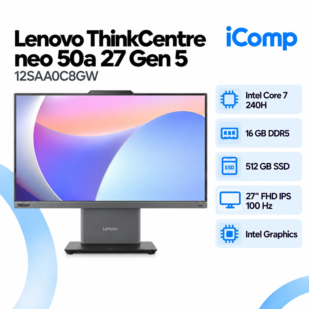 Lenovo ThinkCentre neo 50a 27 Gen 5 (12SAA0C8GW) AiO PC