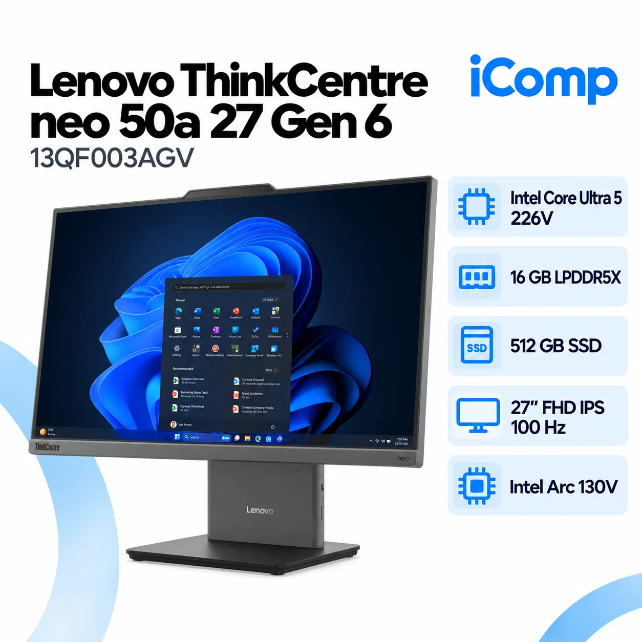 Lenovo ThinkCentre neo 50a 27 Gen 6 (13QF003AGV) AiO PC