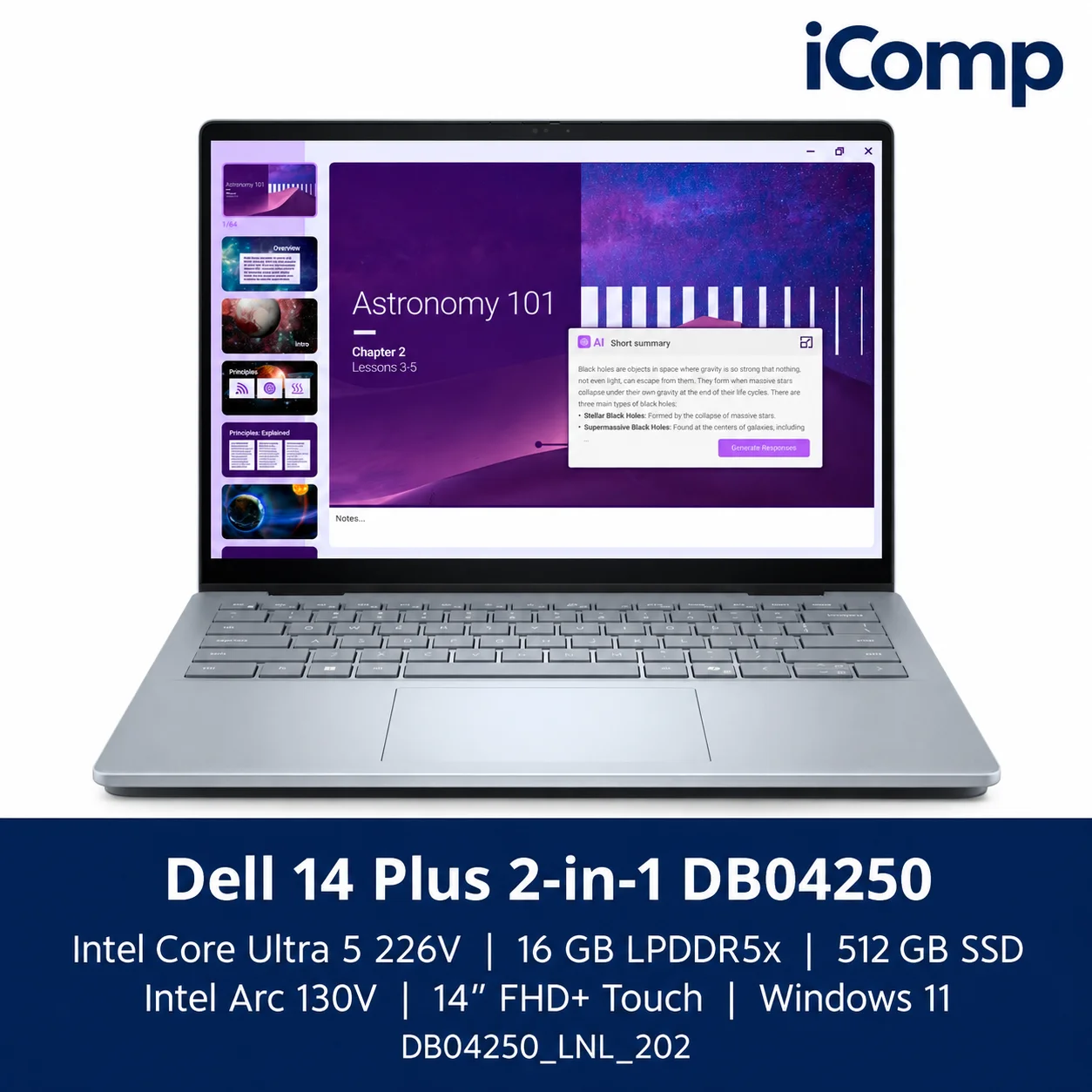Dell 14 Plus 2-in-1 DB04250 Ultra 5 226V (DB04250_LNL_202) Laptop