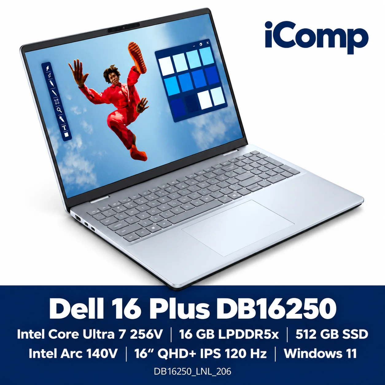 Dell 16 Plus DB16250 Ultra 7 256V (DB16250_LNL_206) Laptop