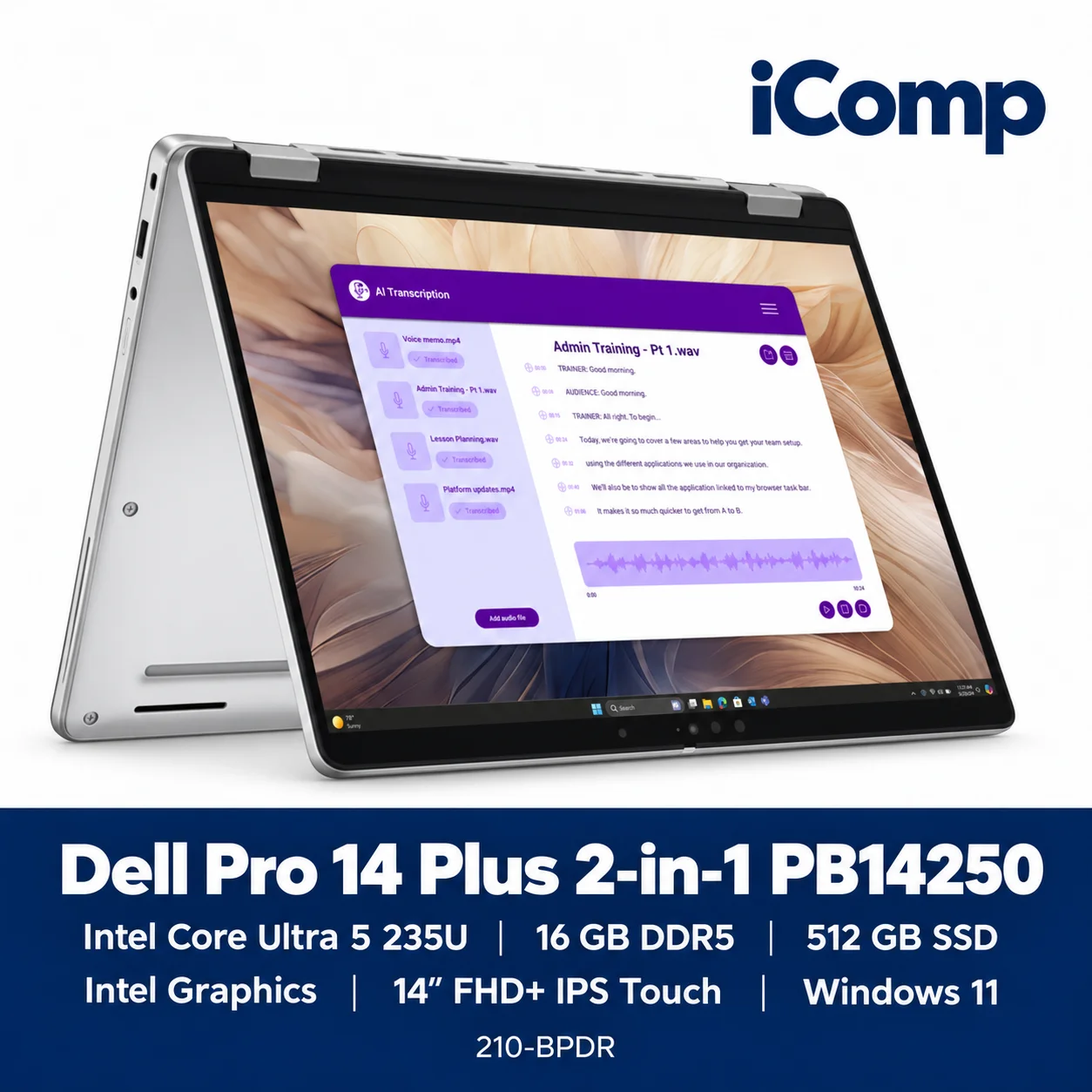 Dell Pro 14 Plus 2-in-1 PB14250 Ultra 5 235U (210-BPDR) Laptop