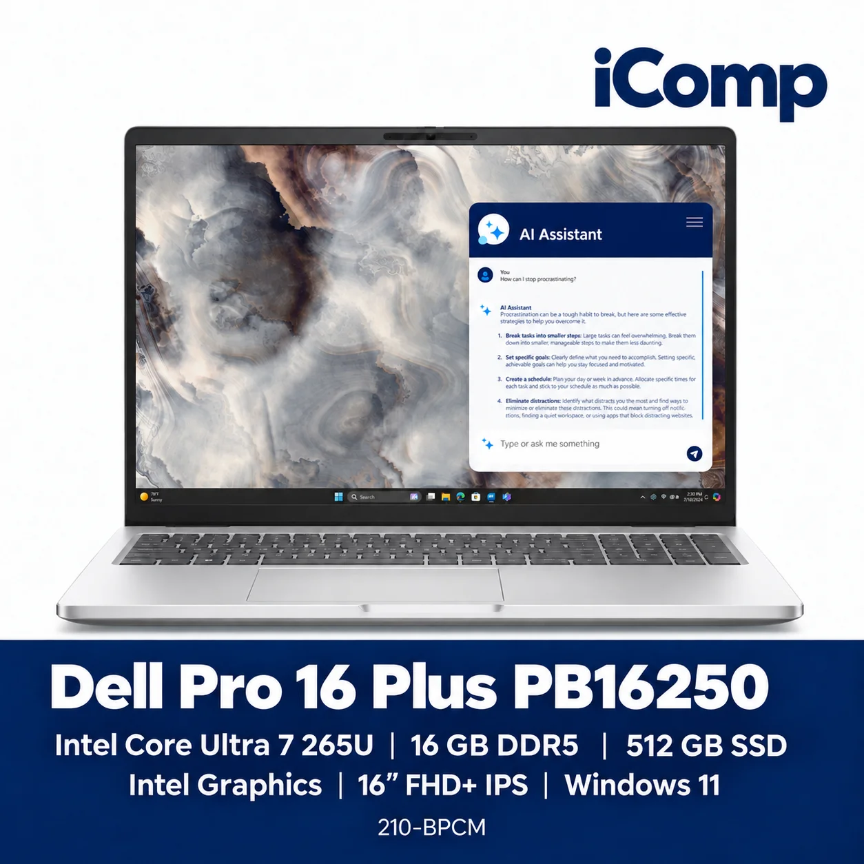 Dell Pro 16 Plus PB16250 Ultra 7 265U (210-BPCM) Laptop