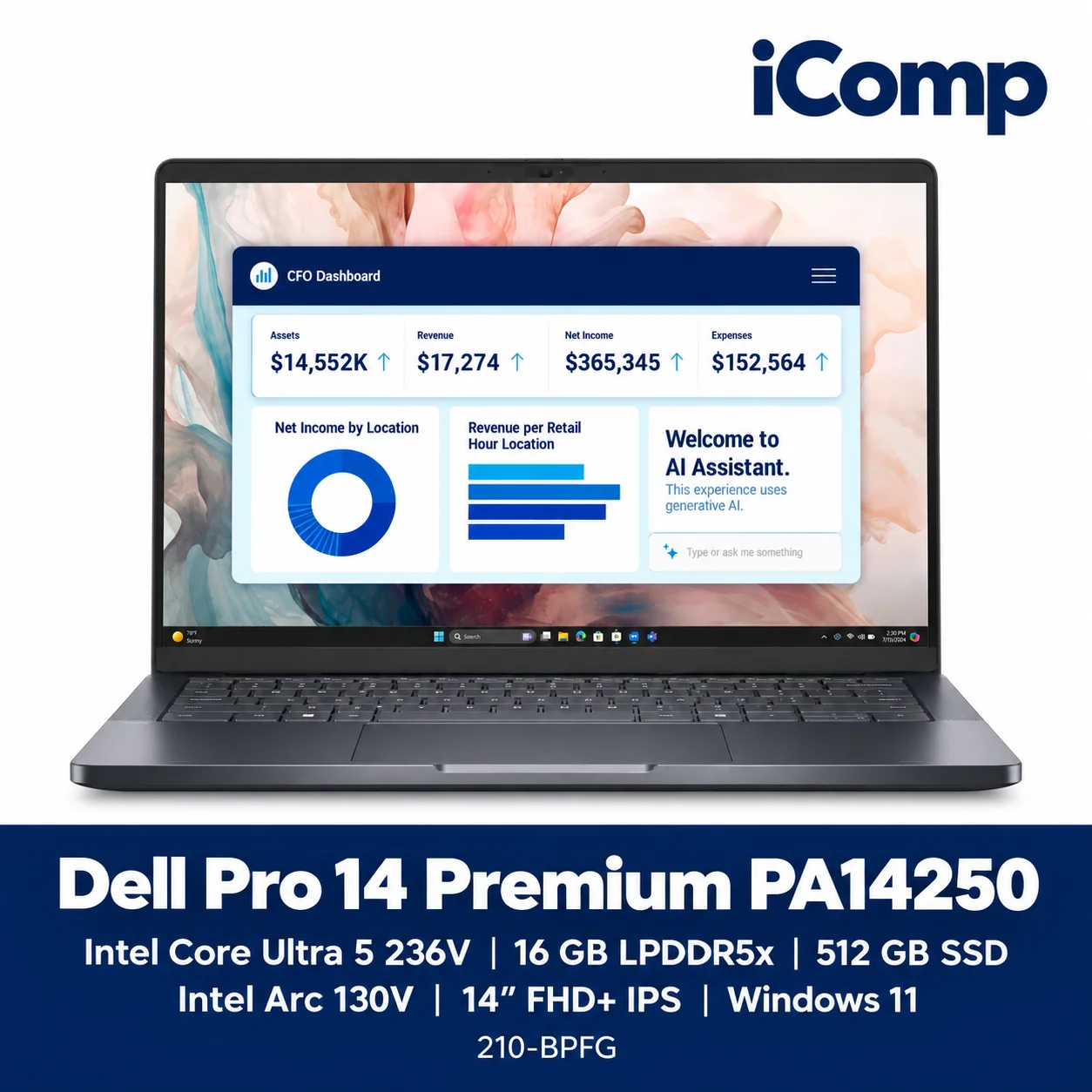 Dell Pro 14 Premium PA14250 Ultra 5 236V (210-BPFG) Laptop